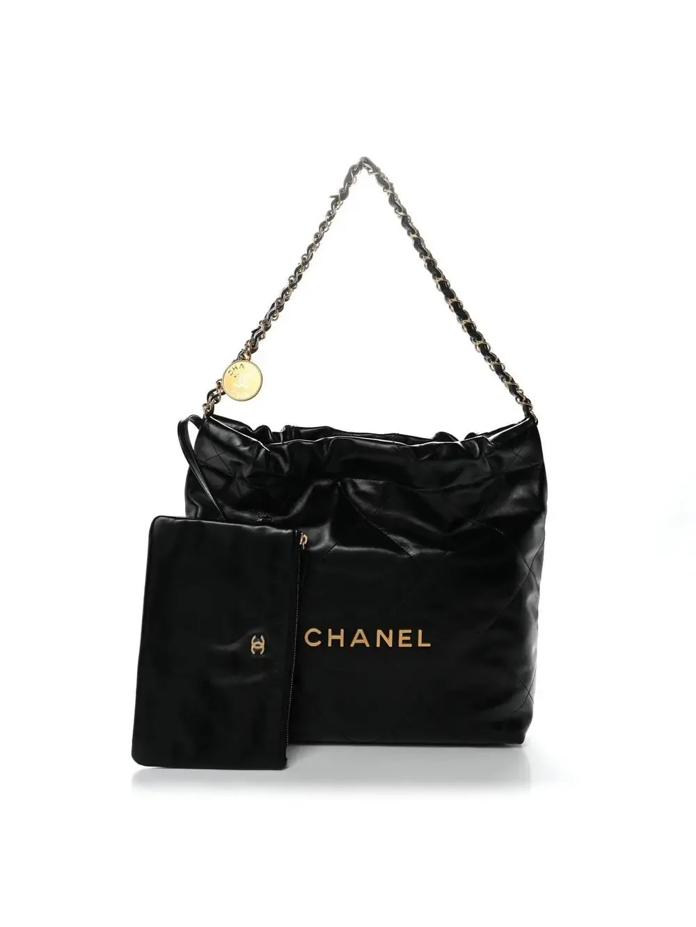 Shiny Calfskin Quilted Small Chanel 22 #295063C50B